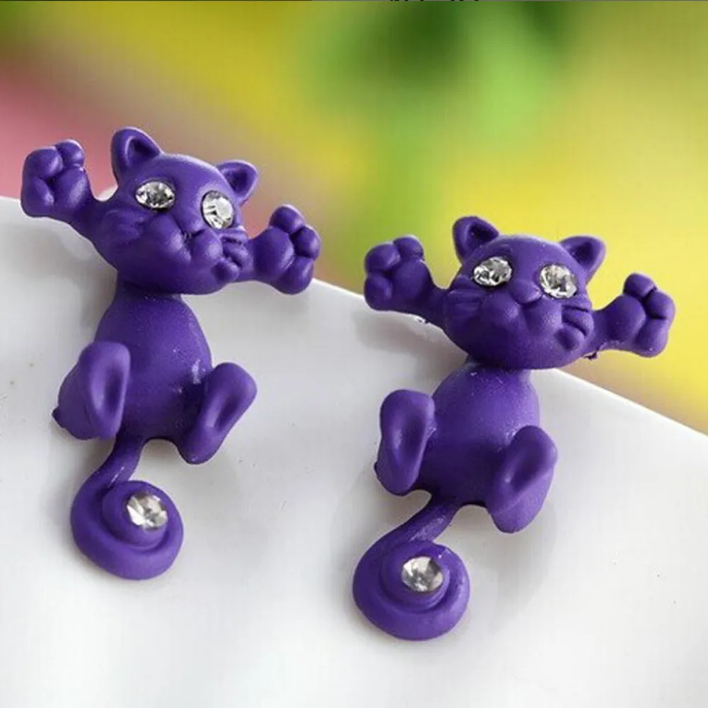 Cat Kitten Cartoon Stylish Stud Earrings