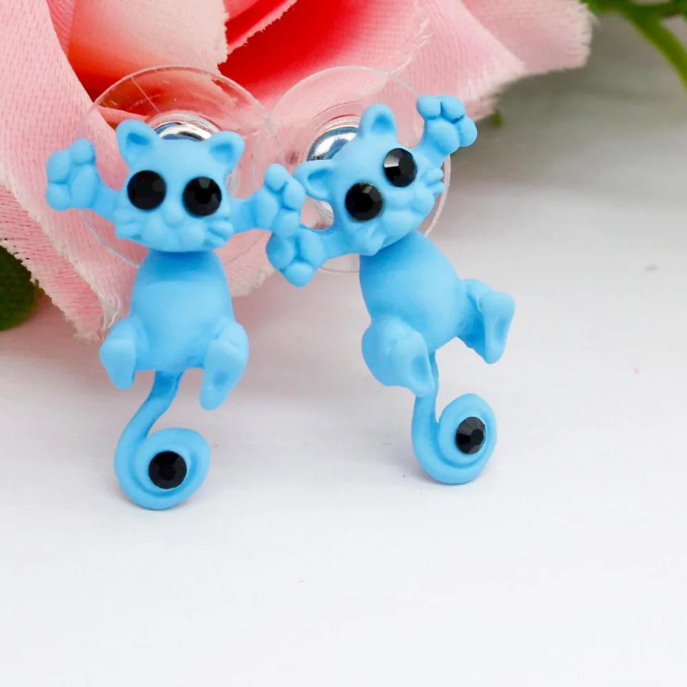 Cat Kitten Cartoon Stylish Stud Earrings