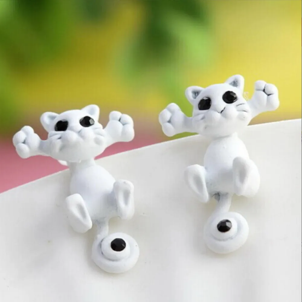 Cat Kitten Cartoon Stylish Stud Earrings