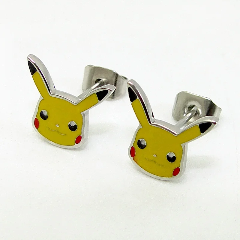 Anime Pikachu Stainless Steel Stud For Women