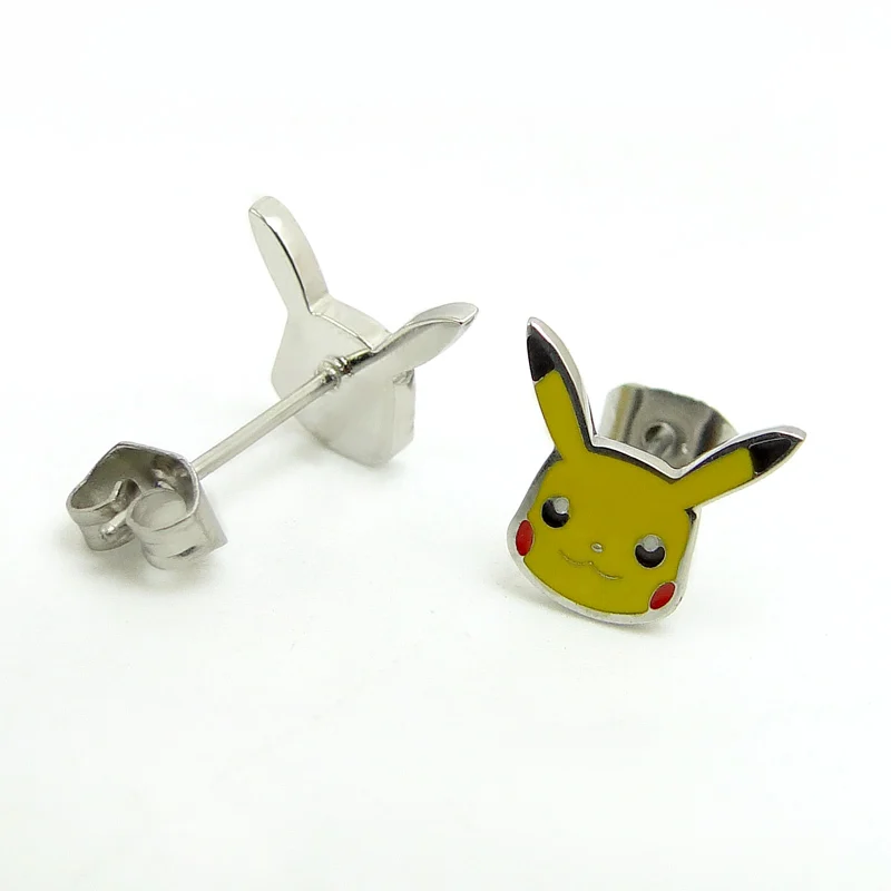 Anime Pikachu Stainless Steel Stud For Women