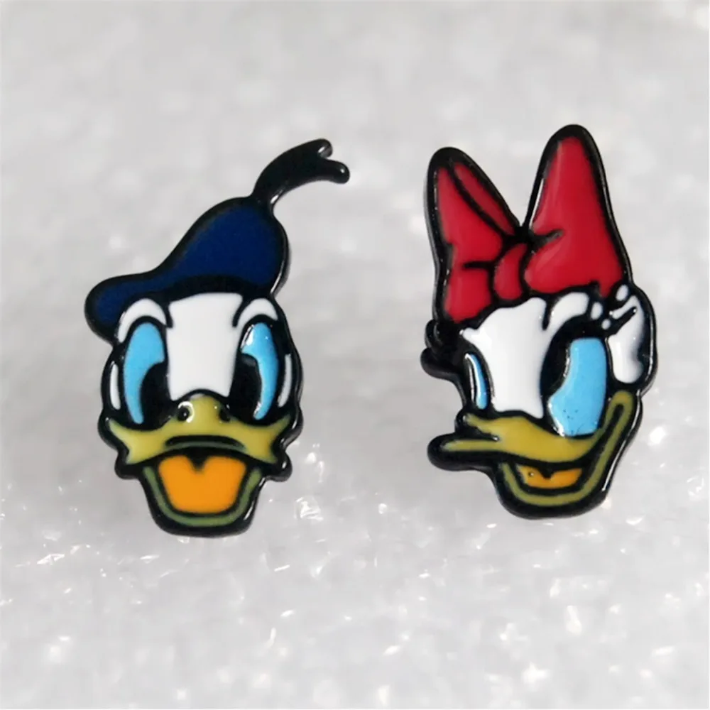 Mickey Minnie Mouse And Donald Duck Anime Small Earrings