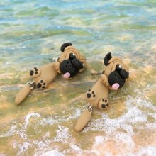 Sharpei Pug Dog Polymer Clay Soft Earrings For Women Sharpei Pug Dog Polymer Clay Soft Earrings For Women