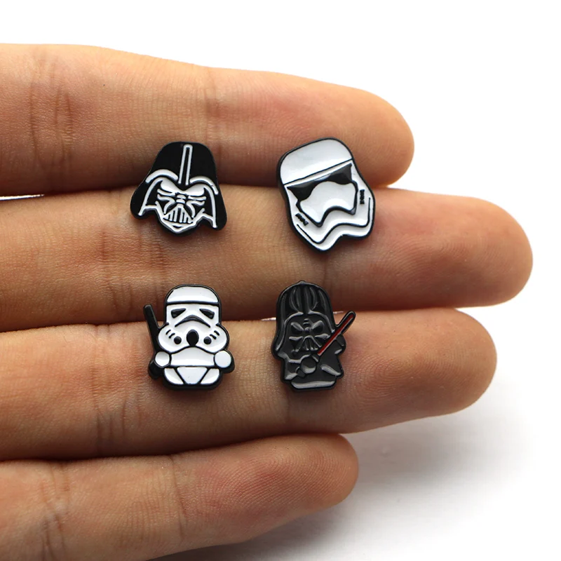 The Mandalorian Cool Dark Warrior And Storm Troops Stud Earrings