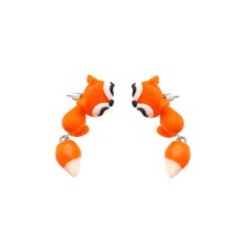 Polymer Clay Fox Cartoon Ear Studs Polymer Clay Fox Cartoon Ear Studs