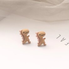 Dinosaur Fresh Cartoon Resin Stud Earrings Dinosaur Fresh Cartoon Resin Stud Earrings