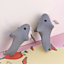 Shark Cartoon Polymer Soft Ceramics Stud Earrings For Women Shark Cartoon Polymer Soft Ceramics Stud Earrings For Women