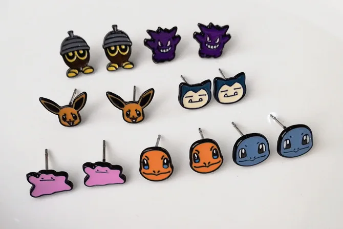 Pokemon Poke Ball Anime Alloy Stud Earrings Pokemon Poke Ball Anime Alloy Stud Earrings