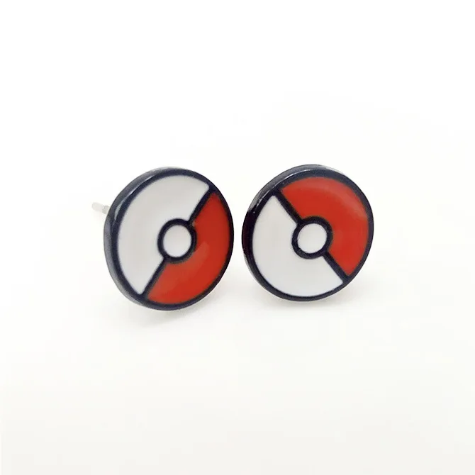 Pokemon Poke Ball Anime Alloy Stud Earrings Pokemon Poke Ball Anime Alloy Stud Earrings