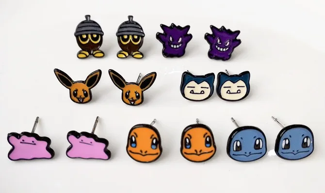Pokemon Poke Ball Anime Alloy Stud Earrings Pokemon Poke Ball Anime Alloy Stud Earrings