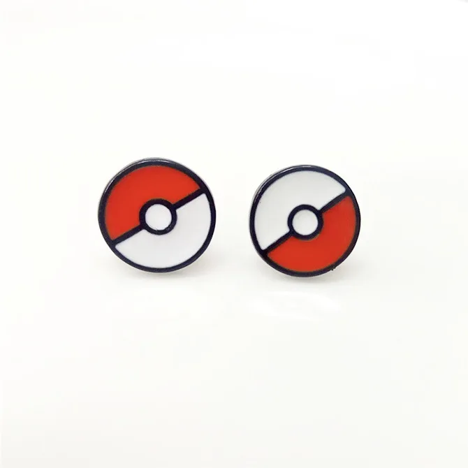Pokemon Poke Ball Anime Alloy Stud Earrings Pokemon Poke Ball Anime Alloy Stud Earrings
