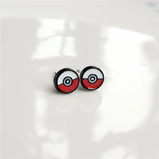 Pokemon Poke Ball Anime Alloy Stud Earrings Pokemon Poke Ball Anime Alloy Stud Earrings