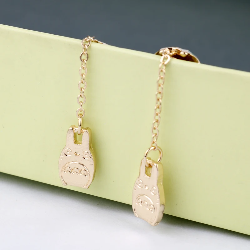 Green Umbrella My Neighbor Totoro Stud Earrings For Women