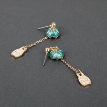 Green Umbrella My Neighbor Totoro Stud Earrings For Women Green Umbrella My Neighbor Totoro Stud Earrings For Women