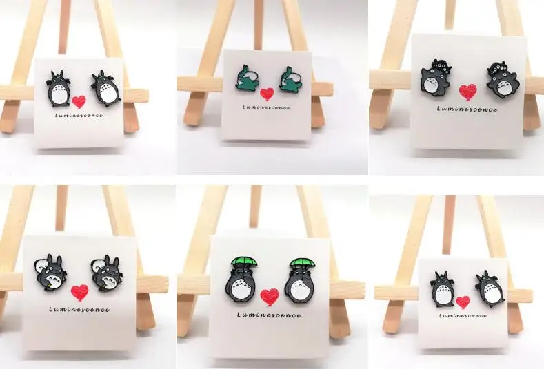 My Neighbor Totoro Anime Alloy Enamel Earrings