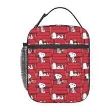 Kawaii Cartoon Snoopy And Woodstock Printed Insulated Lunch Bag Kawaii Cartoon Snoopy And Woodstock Printed Insulated Lunch Bag