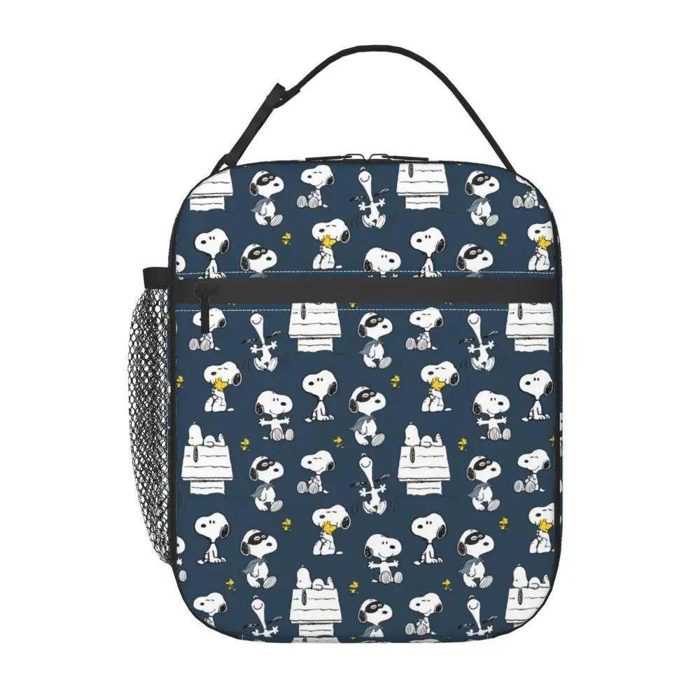 Kawaii Cartoon Snoopy Pattern Printed Insulated Lunch Bag