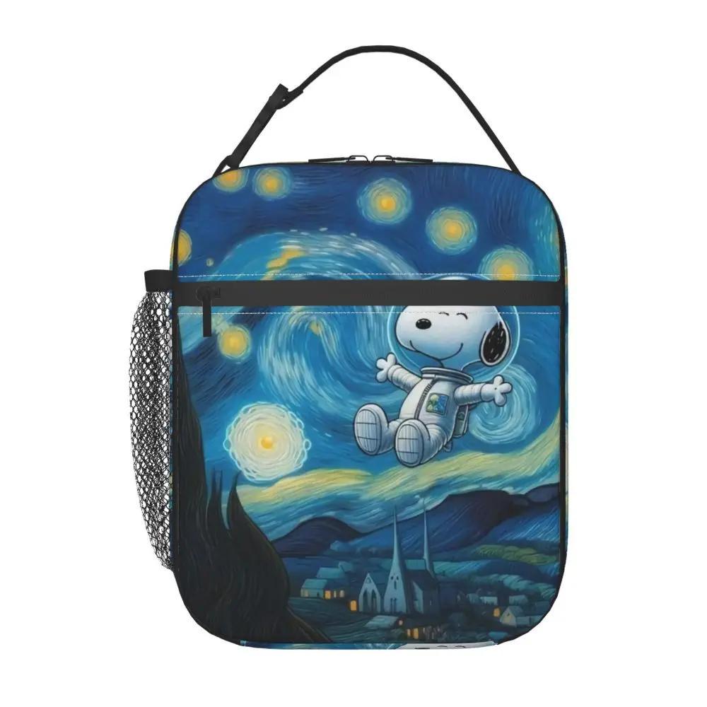 Kawaii Cartoon Astronaut Snoopy Insulated Lunch Bag Kawaii Cartoon Astronaut Snoopy Insulated Lunch Bag