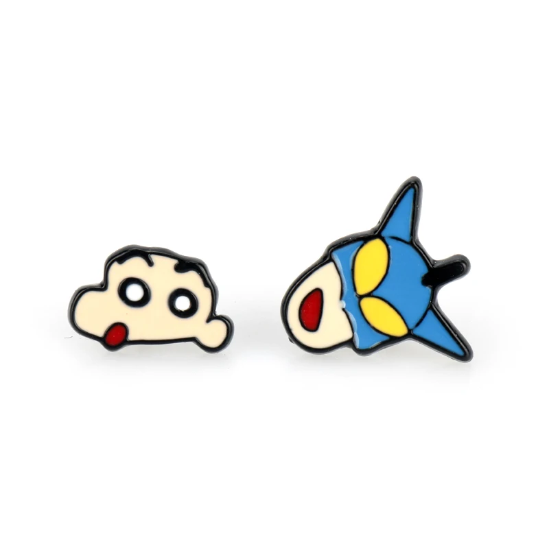 Totoro Kiki Luffy Naruto Cartoon Enamel Stud Earring