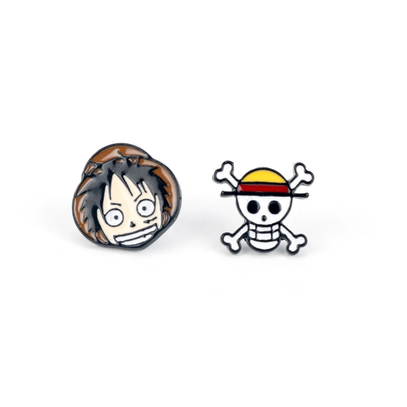 Totoro Kiki Luffy Naruto Cartoon Enamel Stud Earring