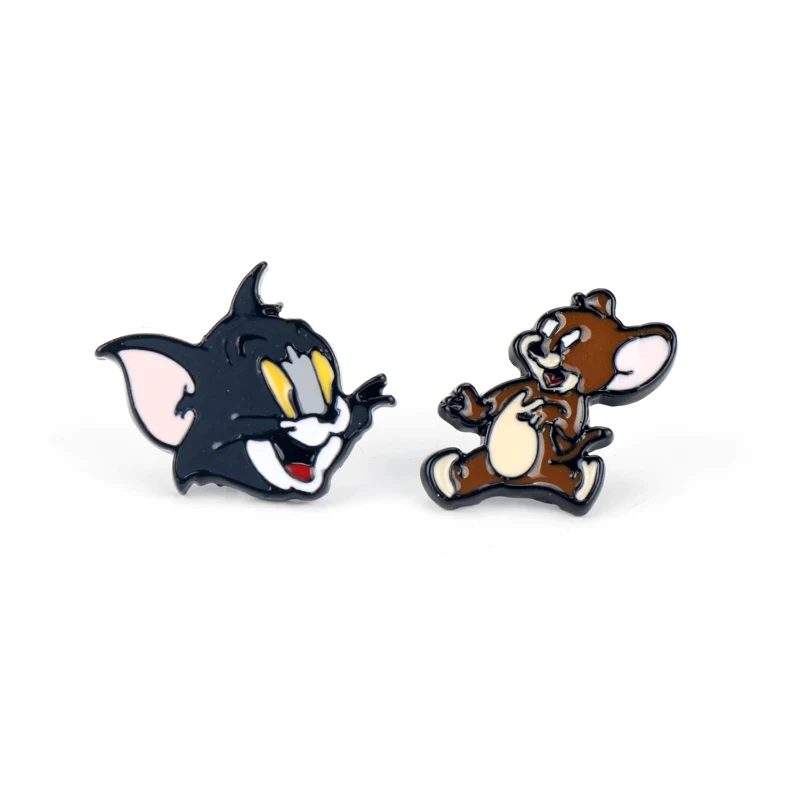 Totoro Kiki Luffy Naruto Cartoon Enamel Stud Earring
