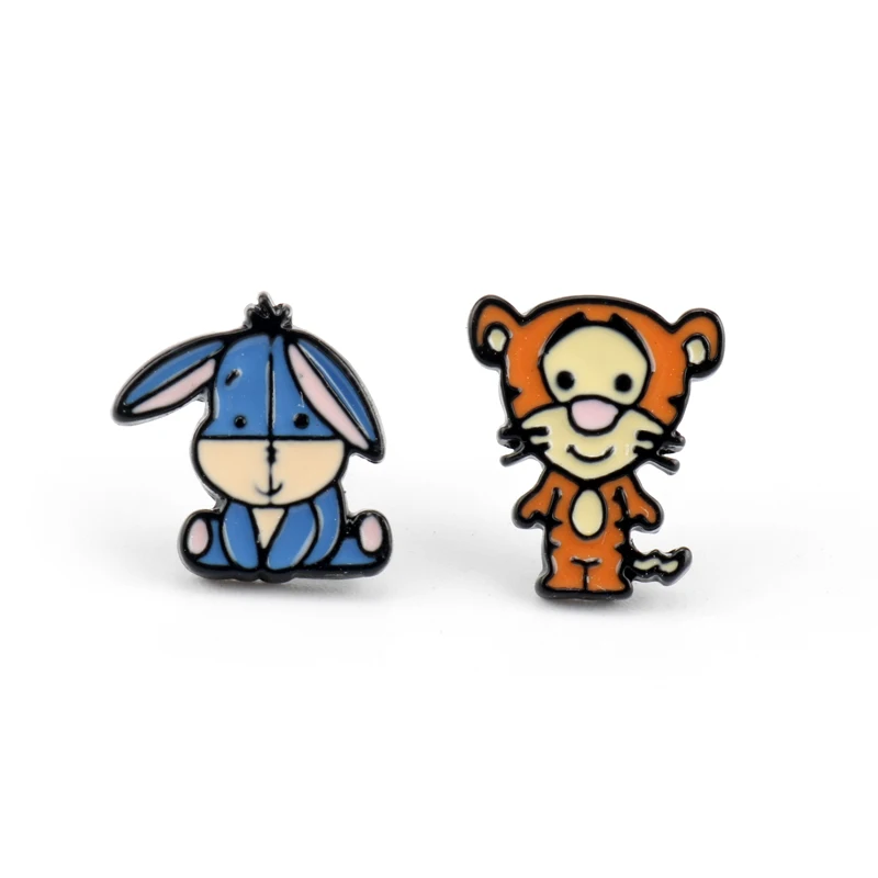 Totoro Kiki Luffy Naruto Cartoon Enamel Stud Earring