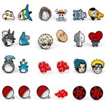 Totoro Naruto Love Bear Jiji One Punch-Man Anime Stud Earrings For Women Totoro Naruto Love Bear Jiji One Punch-Man Anime Stud Earrings For Women