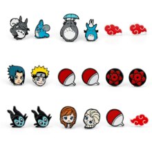 Naruto Sharingan Shippuuden Uzumaki Totoro Anime Enamel Earrings For Women Naruto Sharingan Shippuuden Uzumaki Totoro Anime Enamel Earrings For Women