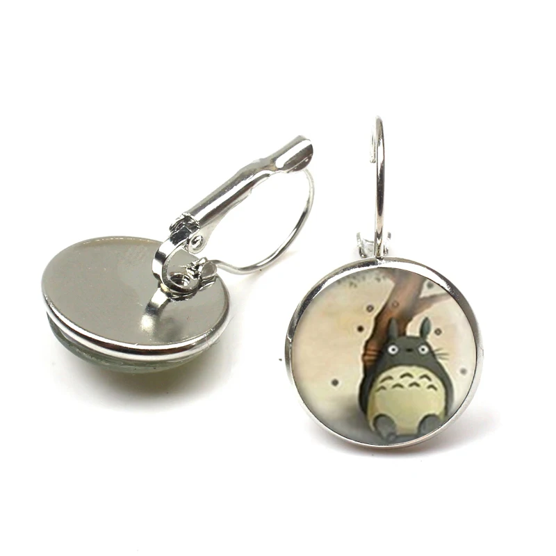 My Neighbor Totoro Glass Cabochon Stud Earring For Women