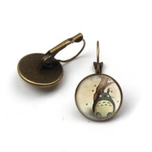 My Neighbor Totoro Glass Cabochon Stud Earring For Women My Neighbor Totoro Glass Cabochon Stud Earring For Women