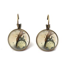 My Neighbor Totoro Glass Cabochon Stud Earring For Women My Neighbor Totoro Glass Cabochon Stud Earring For Women