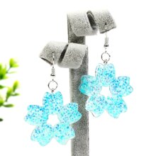 Glitter Skull, Totoro And Flower Drop Earring Glitter Skull, Totoro And Flower Drop Earring