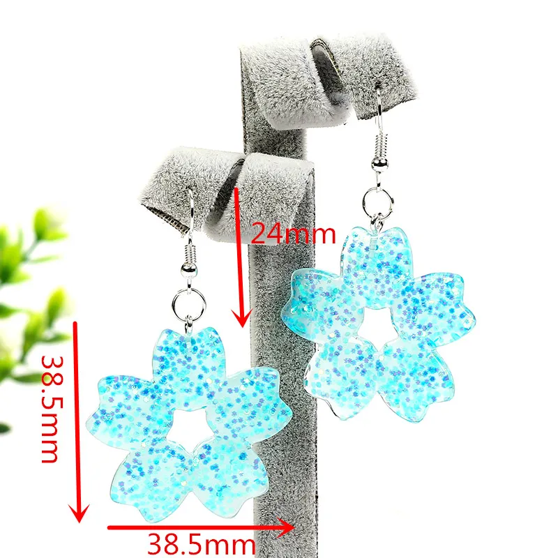 Glitter Skull, Totoro And Flower Drop Earring Glitter Skull, Totoro And Flower Drop Earring