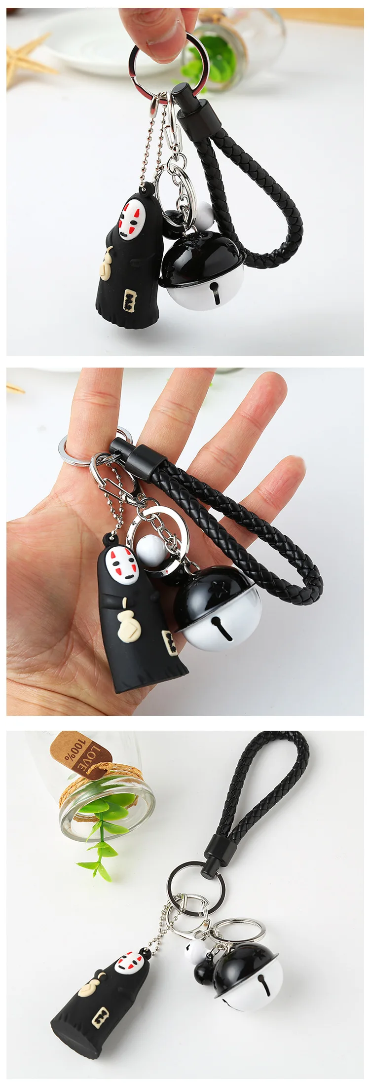 Spirited Away Kaonashi No Face Anime Keychain