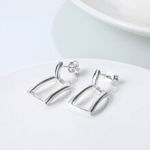 Spirited Away Geometric Silver Simple Trend Studs For Women Spirited Away Geometric Silver Simple Trend Studs For Women