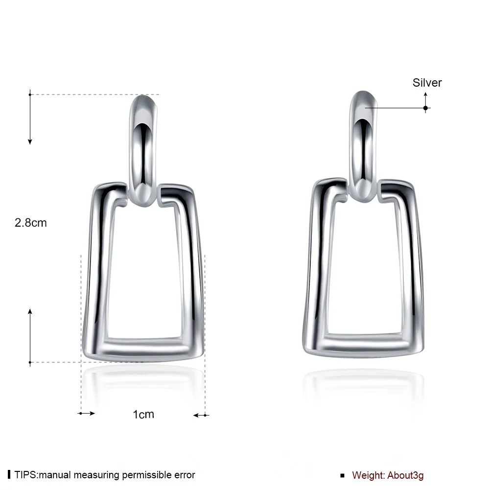 Spirited Away Geometric Silver Simple Trend Studs For Women