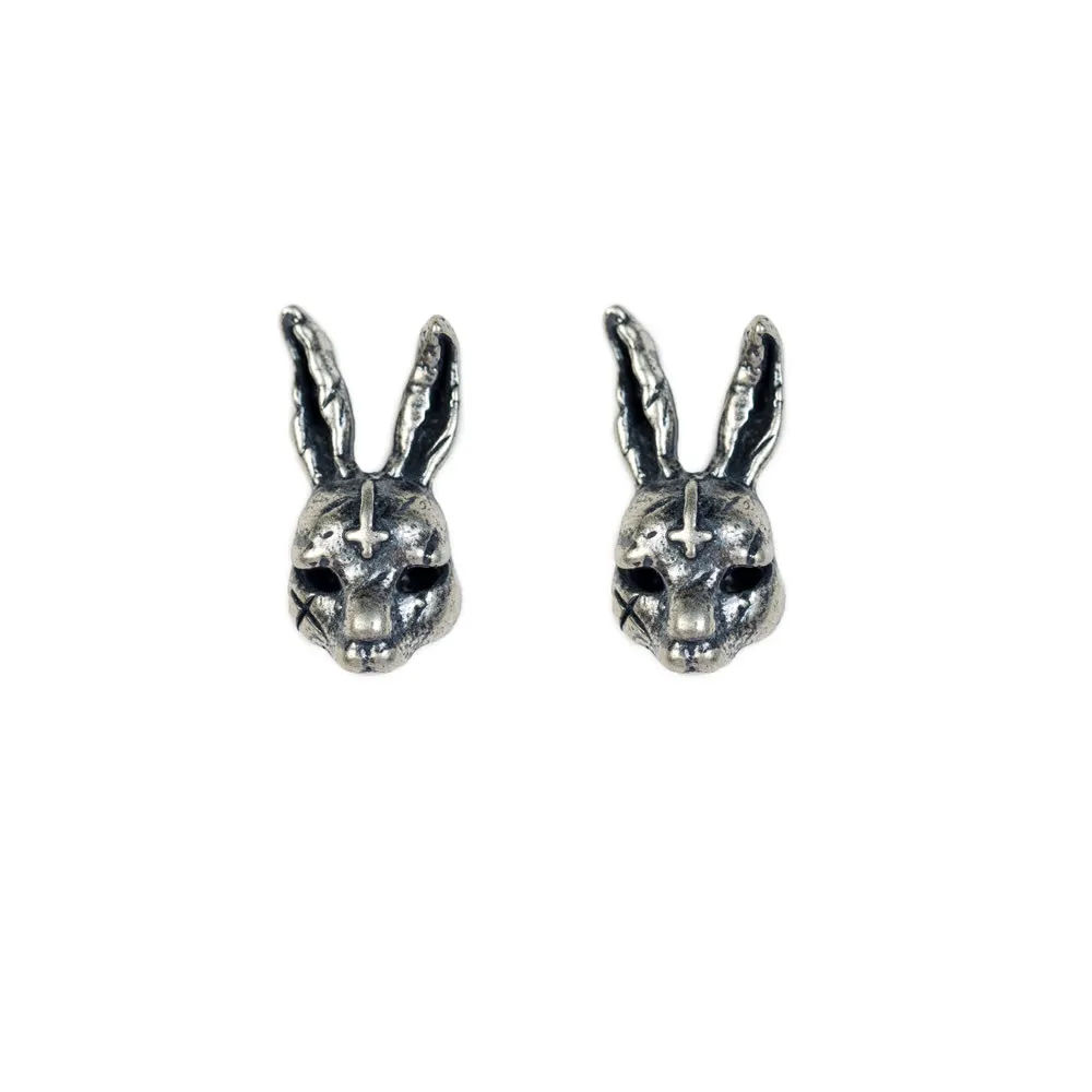 Silver Rogue Rabbit Retro Ear Stud