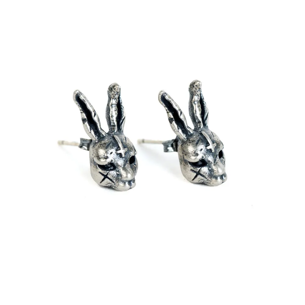 Silver Rogue Rabbit Retro Ear Stud