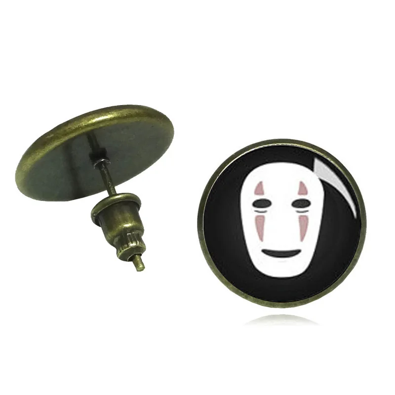 Spirited Away No Face Man Anime Glass Cabochon Stud