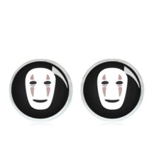 Spirited Away No Face Man Anime Glass Cabochon Stud Spirited Away No Face Man Anime Glass Cabochon Stud