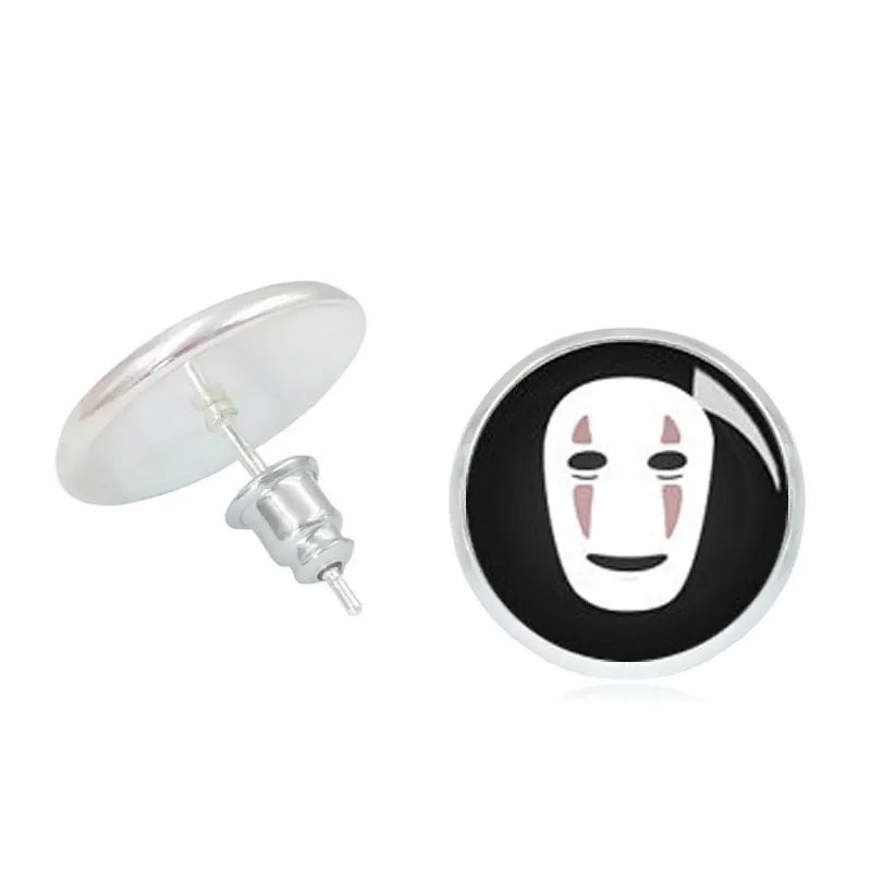 Spirited Away No Face Man Anime Glass Cabochon Stud