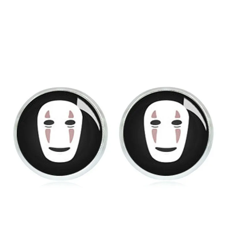 Spirited Away No Face Man Anime Glass Cabochon Stud