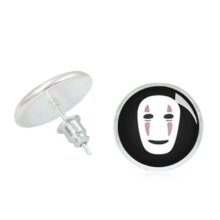Spirited Away No Face Man Anime Glass Cabochon Stud Spirited Away No Face Man Anime Glass Cabochon Stud