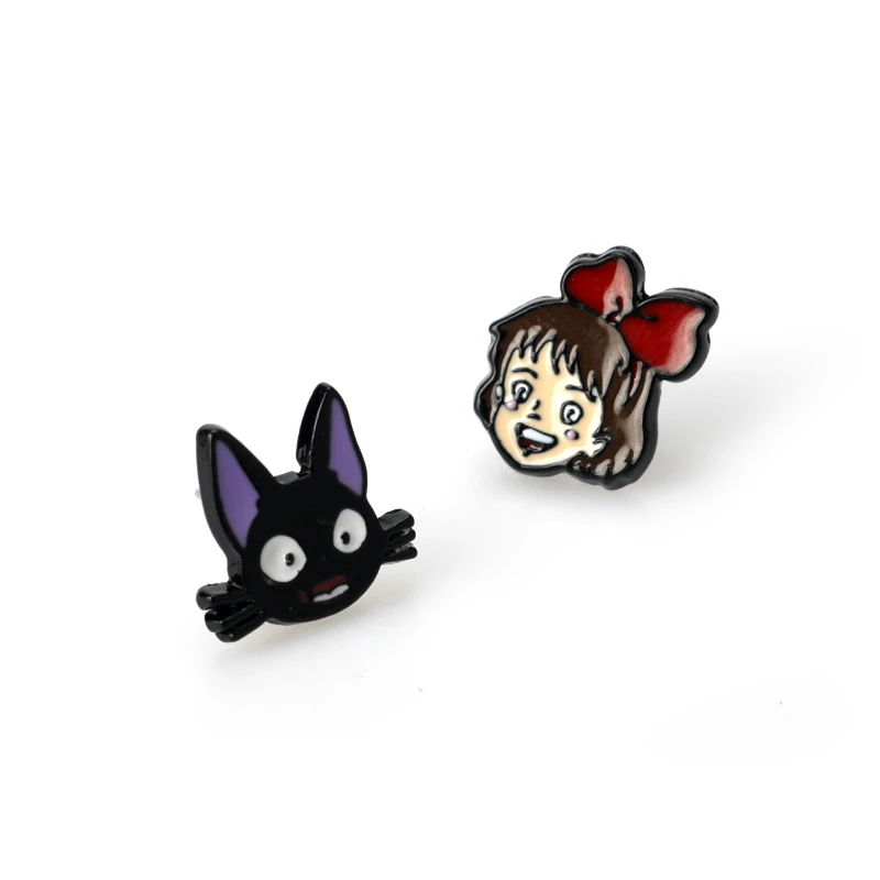 Kiki's Delivery Service Jiji Little Mermaid Cartoon Ear Studs Kiki's Delivery Service Jiji Little Mermaid Cartoon Ear Studs