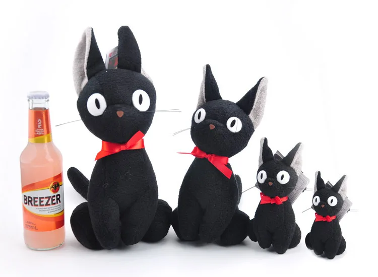 Kawaii Hayao Miyazaki Kiki Delivery Service JiJi Black Cat Cartoon Plush Dolls