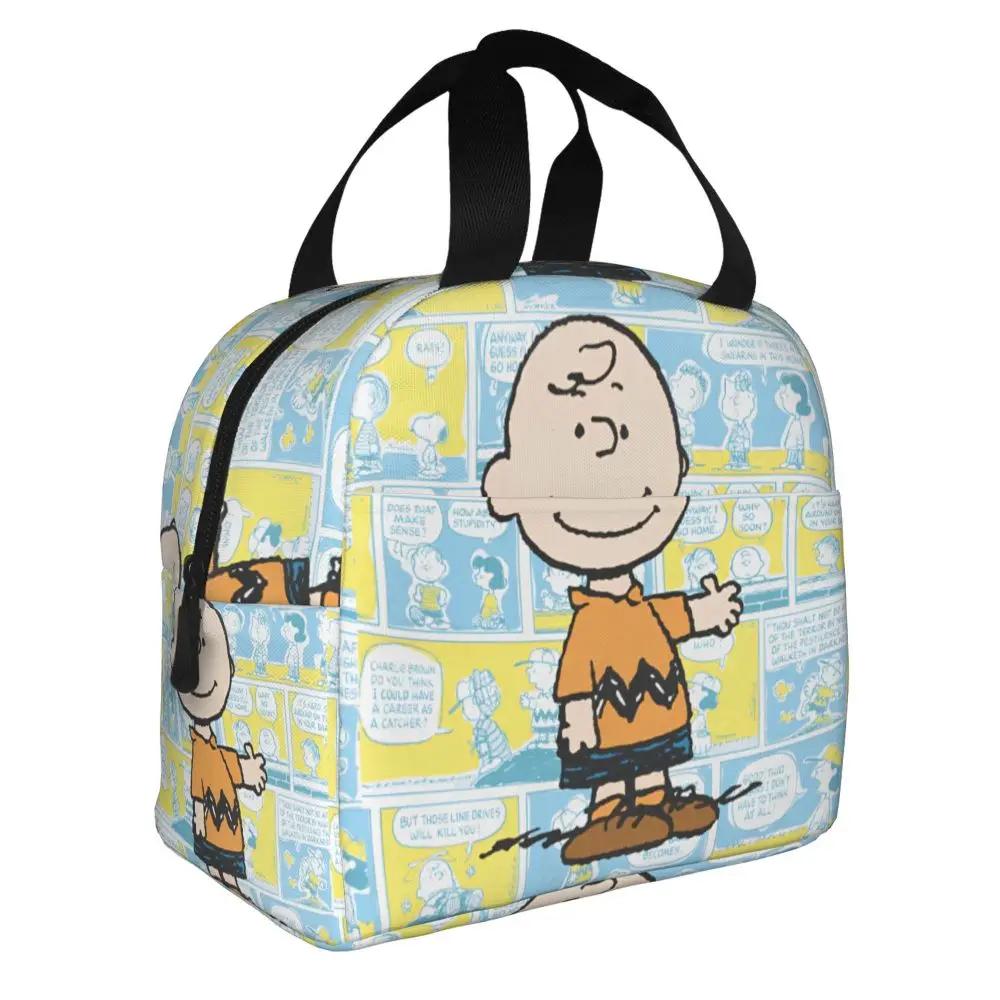 Kawaii Cartoon Peanuts Charlie Brown Lunch Bag
