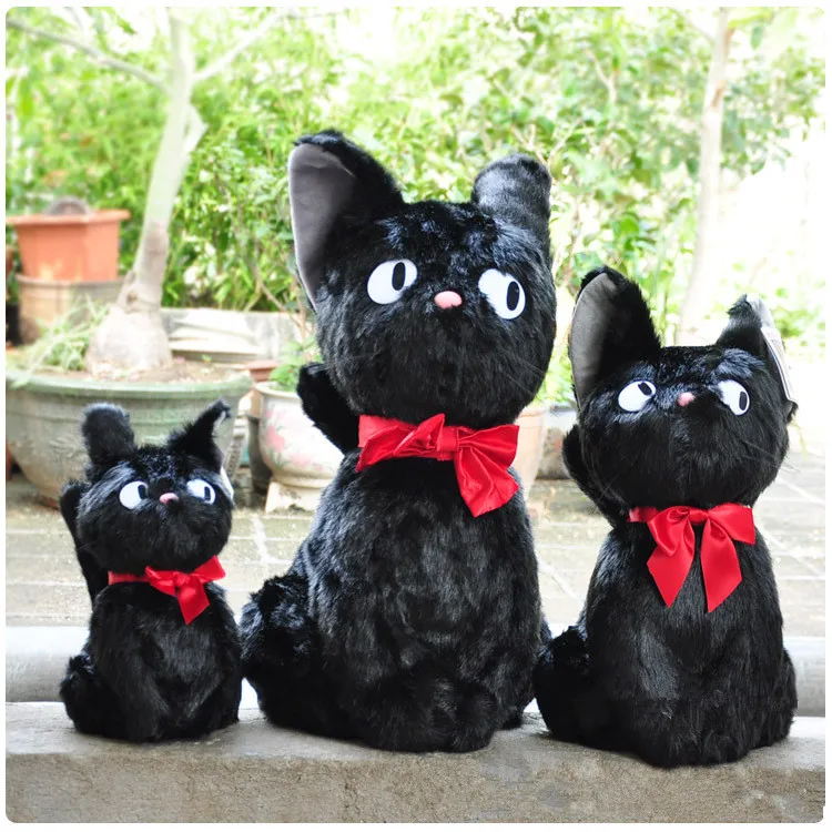 Kiki's Delivery Service Hayao Miyazaki Black JiJi Anime Soft Plush Toy