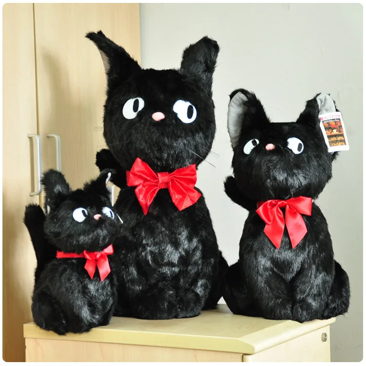 Kiki's Delivery Service Hayao Miyazaki Black JiJi Anime Soft Plush Toy