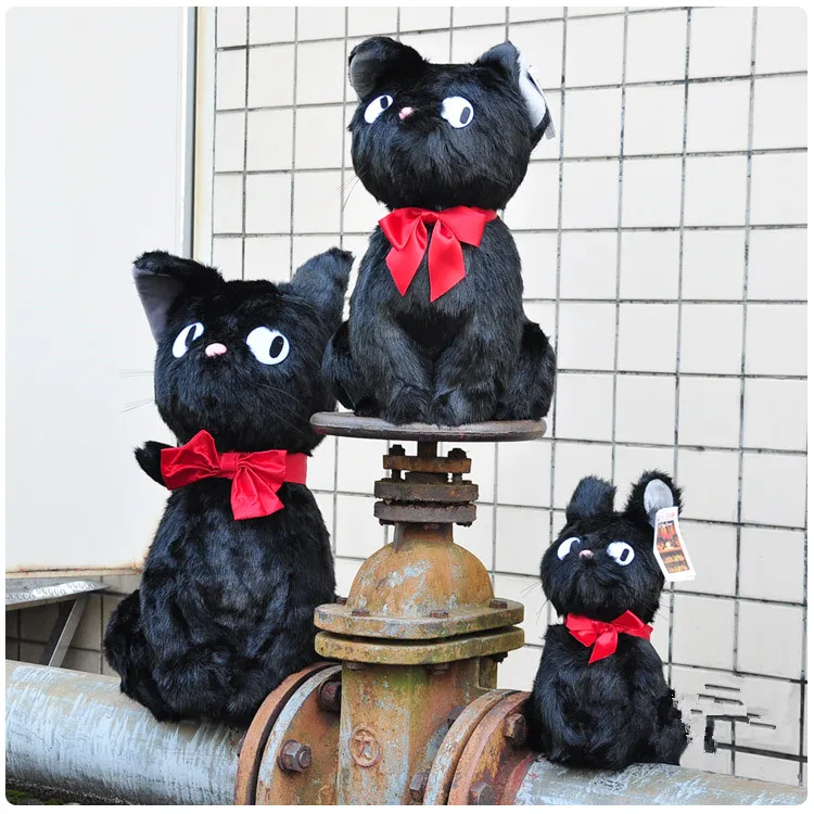Kiki's Delivery Service Hayao Miyazaki Black JiJi Anime Soft Plush Toy