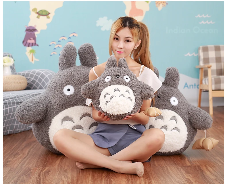Kawaii Studio Ghibli My Neighbor Totoro Cat Anime Stuffed Long Plush Toy Pillow